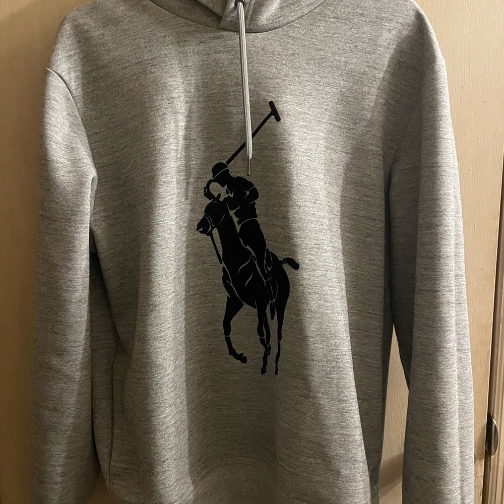 Gray Polo Hoodie for Men